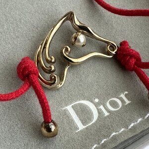 RARE Dior Lucky Fire Horse Year of the Horse Red Knot Bracelet Diorelita Zodiac